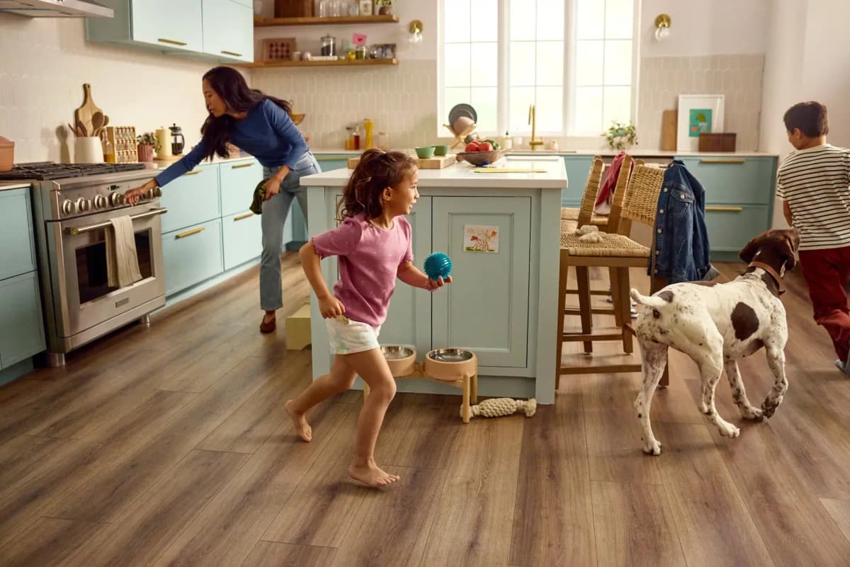 Premium hardwood and luxury vinyl flooring delivered freight-free — shop Shaw Floors, COREtec, and Anderson Tuftex